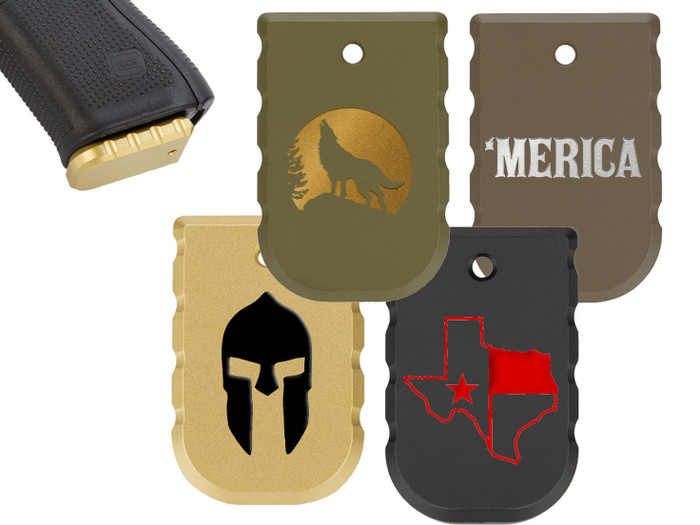 NDZ Glock V-Series Magazine Floor Plate, Heavyweight Brass - Multiple Color Options